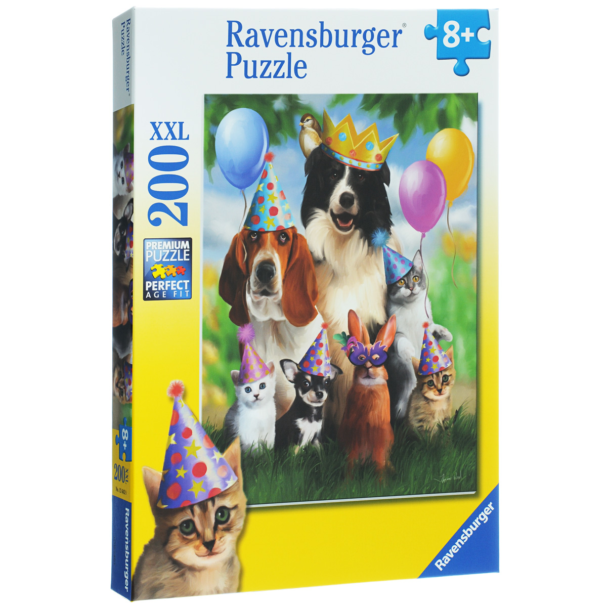 Ravensburger Король вечеринки. Пазл XXL, 200 элементов12643 Ravensburger Король вечеринки. Пазл XXL, 200 элементов12643Пазл XXL Ravensburger Король вечеринки, без сомнения, придется по душе вам и вашему малышу. Собрав этот пазл, включающий в себя 200 крупных элементов, вы получите великолепную картину с изображением животных, собравшихся на веселый праздник. Каждая деталь имеет свою форму и подходит только на свое место. Нет двух одинаковых деталей! Пазл изготовлен из картона высочайшего качества. Все изображения аккуратно отсканированы и напечатаны на ламинированной бумаге. Пазл - великолепная игра для семейного досуга. Сегодня собирание пазлов стало особенно популярным, главным образом, благодаря своей многообразной тематике, способной удовлетворить самый взыскательный вкус. А для детей это не только интересно, но и полезно. Собирание пазла развивает мелкую моторику у ребенка, тренирует наблюдательность, логическое мышление, знакомит с окружающим миром, с цветом и разнообразными формами.