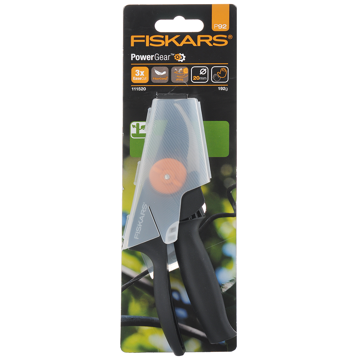 Секатор Fiskars, плоскостной, с силовым приводом, длина 20 см111520 Секатор Fiskars, плоскостной, с силовым приводом, длина 20 см111520Плоскостной секатор Fiskars, изготовленный из высокопрочного пластика и стали, идеально подходит для обрезки молодых зеленых деревьев и кустов. Изогнутые лезвия соединяются друг с другом так же, как лезвия ножниц. Процесс срезания точный и уменьшает давление, которое может повредить дерево. Изделие подходит для рук среднего и маленького размеров, а эргономичный дизайн позволяет использовать силу всех пальцев одновременно. Верхнее лезвие имеет тефлоновое антифрикционное покрытие. Имеется предохранитель. Особенности плоскостного секатора Fiskars: - Движение ручки позволяет одновременно пользоваться всеми пальцами; - Уникальный силовой механизм максимально увеличивает режущую способность инструмента; - Подходит для обрезки веток до 18 мм в диаметре; - Верхнее лезвие сделано из специальной закаленной стали с антифрикционным тефлоновым покрытием; - Механизм блокировки; - Съемное лезвие. Длина секатора: 20 см....