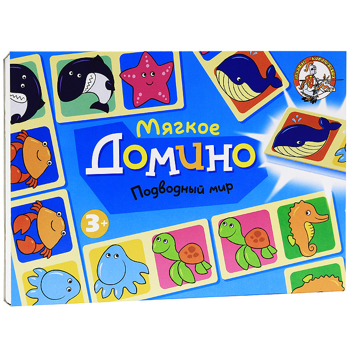 Домино Десятое королевство Подводный мир01288 Домино Десятое королевство Подводный мир01288Мягкое домино Десятое королевство Подводный мир позволит вам и вашему малышу весело и с пользой провести время, ведь совместная игра - лучший способ узнать ребенка и научить его чему-нибудь новому. Комплект игры включает в себя 28 фишек из мягкого вспененного полимера с красочными изображениями забавных жителей морей и океанов. Правила игры расположены на обратной стороне упаковки. В свой ход, каждый игрок должен добавить в цепочку из фишек одну их своих фишек так, чтобы изображение на ней подошло к изображению на конце цепи. Если в руках у игрока нет подходящей фишки - он берет дополнительные, до тех пор, пока не попадется нужная. Выигрывает тот, кто первым выложит все свои фишки. Также, красочные фишки можно использовать в качестве обучающего материала - на примере картинок вы сможете рассказать малышу об обитателях подводного царства. Игра в домино не только подарит малышу множество веселых мгновений, но и поможет познакомиться с новыми словами, а...