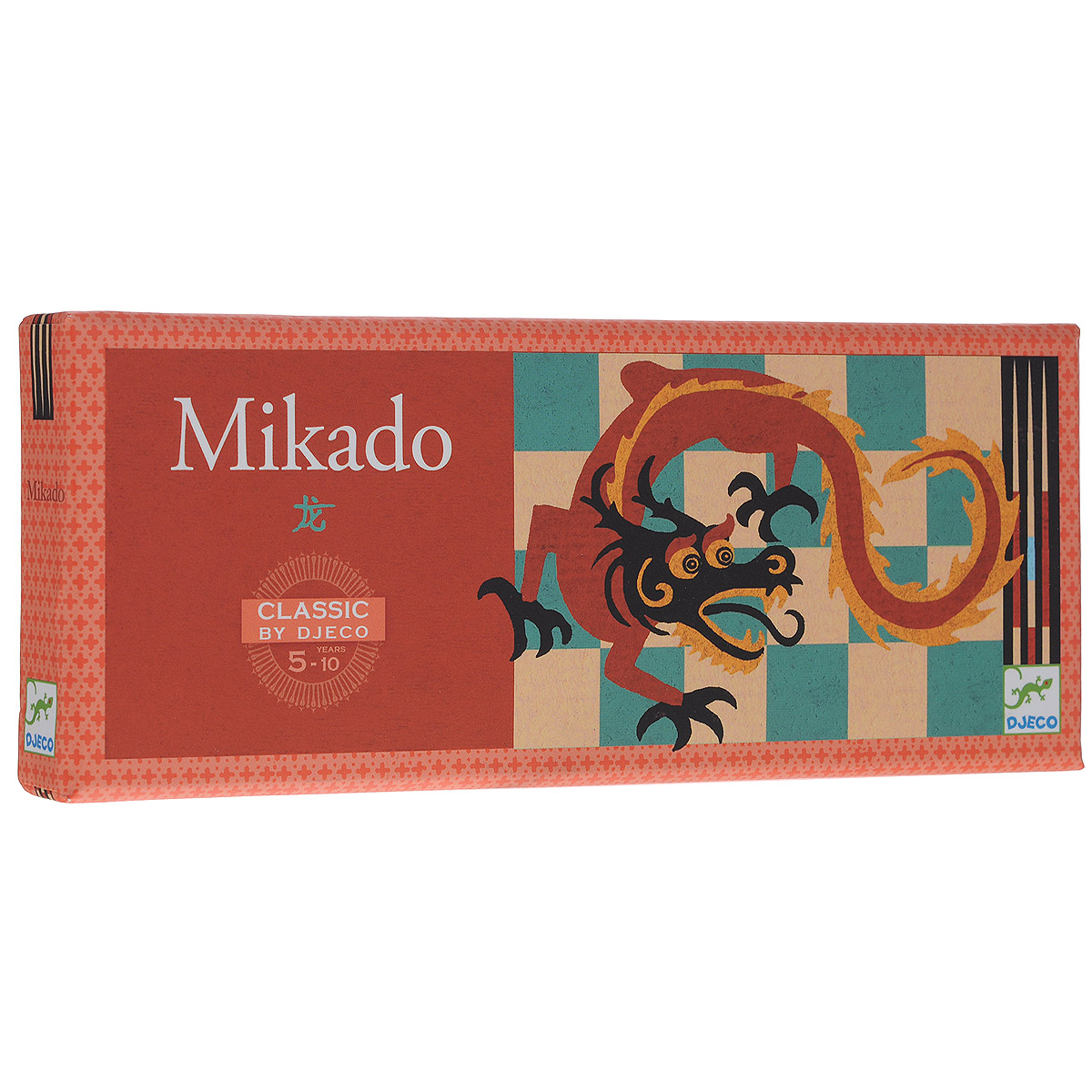 Djeco Настольная игра Микадо05210 Djeco Настольная игра Микадо05210Настольная игра Djeco Микадо - это веселая и увлекательная игра на ловкость. Правила игры просты и подходят для всей семьи. Достаем палочки, устанавливаем хаотичную кучку. Кто установил сооружение, тот первый ходит. Игроки по очереди вытягивают палочки из кучки таким образом, чтобы не развалить ее. Каждой палочке присваивается количество очков в зависимости от рисунка на ней. Играют в Микадо одной рукой. Если игрок коснулся какой-либо палочки пальцем, значит, ее он и должен вытащить. Кто больше очков собрал до того, как пирамида рухнет, тот и победитель. Стоимость очков: палочка Микадо - 20 очков (синяя спираль); 5 палочек Самурай - 10 очков каждая (красная, синяя, красная, синяя, красная); 5 палочек Мандарин - 5 очков каждая (синяя, красная, синяя); 15 палочек Банзай - 3 очка каждая (красная, синяя); 15 палочек Кули - 2 очка каждая (красная желтая, синяя). Комплект игры включает 41 палочку разной стоимости и иллюстрированные правила игры...