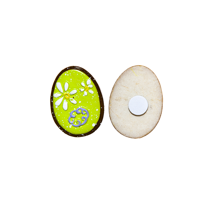 Набор декоративных украшений для яиц Home Queen "Праздник", на клейкой основе, цвет: зеленый, 6 шт