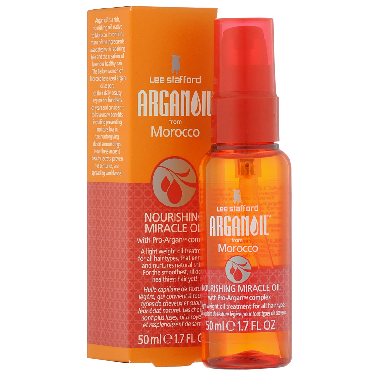 Lee Stafford Питательное аргановое масло для волос Arganoil From Marocco, 50 мл695443 Lee Stafford Питательное аргановое масло для волос Arganoil From Marocco, 50 мл695443M01150 Lee Stafford Питательное аргановое масло Arganoil From Marocco Nourishing Oil, 50 мл. Насыщенное питательными веществами масло. Содержит элементы, которые оказывают увлажняющее и питательное воздействие на волосы, делая их здоровыми изнутри и по-настоящему роскошными внешне. Разотрите несколько капель масла между ладонями и нанесите на сухие или влажные волосы от середины длины и до кончиков, затем уложите как обычно. Кол-во средства можно варьировать в зависимости от длины и густоты волос.