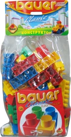 Bauer Конструктор Classic 060060 Bauer Конструктор Classic 060060Конструктор Bauer Classic содержит 101 яркую деталь разной формы, цвета и размера для сборки различных по сложности 2-х и 3-х мерных объектов. Конструктор прекрасно подходит для детского творчества и семейного отдыха, способствуют развитию объёмного мышления ребенка, фантазии, координации движения глаз, мелкой моторики и памяти. Все детали сделаны из высококачественного пластика с использованием пищевых красителей. Ребенок сможет часами играть с этим конструктором, придумывая разные истории и комбинируя детали. Конструктор Bauer Classic адаптирован к программам дошкольного образования, и может быть использован как индивидуально, так и в коллективе.