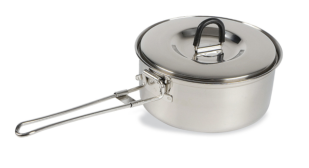 Кастрюля Tatonka Sherpa Pot, 0,6 л4111.000 Кастрюля Tatonka Sherpa Pot, 0,6 л4111.000Туристическая кастрюля Tatonka Sherpa Pot удобна в эксплуатации и подойдет для приготовлении пищи в походах или прогулках выходного дня, на рыбалке и охоте. Выполнена из нержавеющей стали. Ручка складывается поверх крышки и защелкивается на затвор. Диаметр кастрюли: 13 см. Высота стенки кастрюли: 5,5 см.