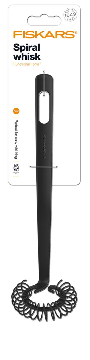 Венчик спиралевидный Fiskars, длина 27 см1014438 Венчик спиралевидный Fiskars, длина 27 см1014438Венчик Fiskars станет верным помощником на вашей кухне. Предназначен для взбивания кулинарных смесей. Рабочая поверхность изготовлена из высококачественного силикона. Рукоятка, оснащенная отверстием для подвешивания на крючок, выполнена из особопрочной пластмассы с покрытием Softouch. Венчик Fiskars станет прекрасным дополнением к коллекции ваших кухонных аксессуаров. Можно мыть в посудомоечной машине. Длина венчика: 27 см. Размер рабочей части: 7 см х 6,5 см х 2 см.