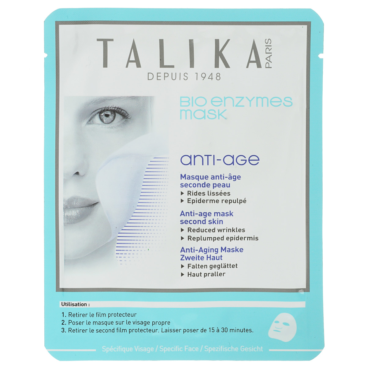 Talika Антивозрастная маска для лица Bio Enzymes, 20 г709435 Talika Антивозрастная маска для лица Bio Enzymes, 20 г709435Aнтивозрастная маска для лица Bio Enzymes. Входящий в состав маски коллаген увлажняет и разглаживает морщины, женьшень и бамбук придают коже сияние и яркость.