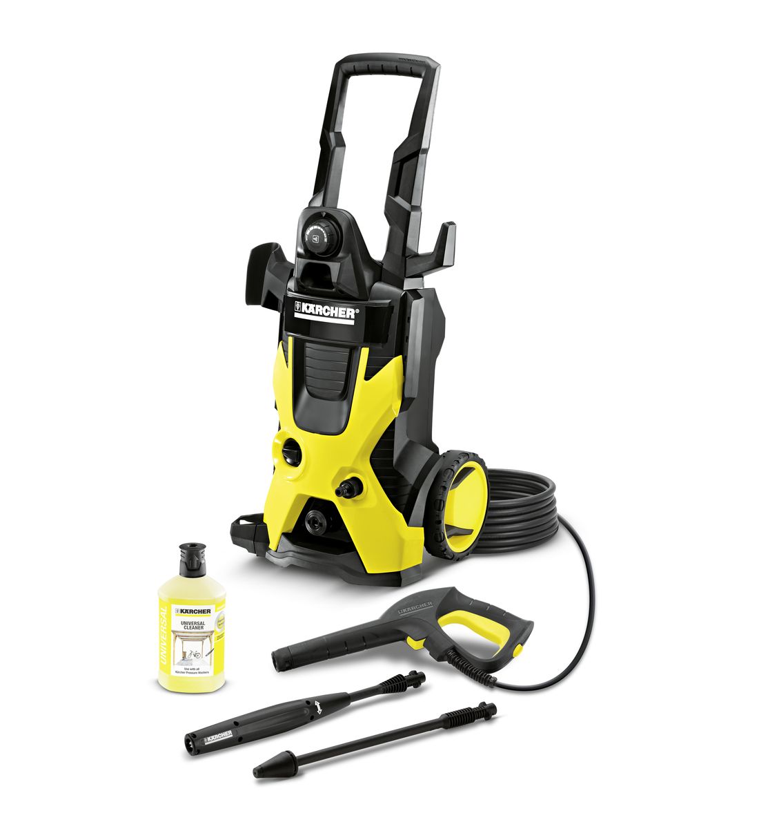 Минимойка Karcher K 5 1.180-633.01.180-633.0 Минимойка Karcher K 5 1.180-633.01.180-633.0Минимойка Karcher К5 подойдет для удаления серьезных загрязнений на средних автомобилях, фасадах зданий. Модель мойки K5 оснащена мотором с водяным охлаждением. Система Quick connect позволяет присоединять насадки к пистолету в одно движение. Практичный регулятор обеспечивает точное изменение расхода чистящего средства. Шланг высокого давления 8 метров, грязевая фреза и насадка Vario Power, встроенный фильтр для очистки воды и универсальное чистящее средство также в комплекте. Возможность забора воды из бочки (всасывающий шланг приобретается отдельно). Принадлежности размещаются на корпусе аппарата и всегда готовы к применению. Комплектация: - интегрированный фильтр тонкой очистки воды - пистолет с разъемом Quick Connect - шланг высокого давления - 8 м - двигатель с водяным охлаждением - струйная трубка Vario Power - грязевая фреза - система для чистящих средств Plug n Clean - адаптер подключения к садовому шлангу А3/4...