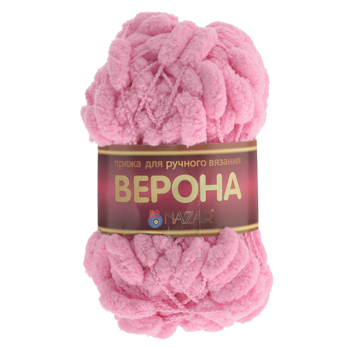 Пряжа для вязания Nazar Верона, цвет: розовый (2692), 42 м, 100 г, 5 шт349010_2692 Пряжа для вязания Nazar Верона, цвет: розовый (2692), 42 м, 100 г, 5 шт349010_2692Пряжа для вязания Nazar Верона является фантазийной и предназначена для вязания в основном с помощью спиц. Как правило, изготавливается из микрополиэстера. Nazar Верона идет с небольшим добавлением метанита, который придает ей блеск. Такая пряжа интересна по своей фактуре. Глядя на нее, возникает вопрос: как из такой пряжи можно что-то связать? Все очень просто: провязывать следует только веревочки между помпонами. В результате получается объемное оригинальное изделие с удивительной структурой. Пряжа Nazar Верона очень мягкая и теплая. Она идеально подойдет для вязания различных свитеров, зимних шарфов, небольших женских сумочек, да и просто красивых безделушек. Для создания собственных шедевров можно использовать спицы любого размера.