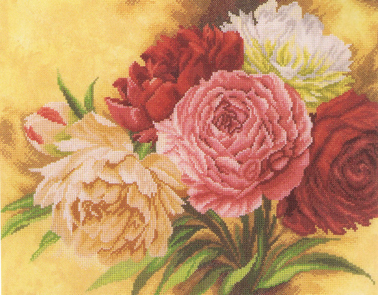 Набор для вышивания крестом Lanarte Roses, 36 х 28 см924079 Набор для вышивания крестом Lanarte Roses, 36 х 28 см924079Набор для вышивания крестом Lanarte Roses является результатом особого подхода к дизайну, разработанному в студии компании в Голландии. Сделать так, чтобы предмет соответствовал и дополнял интерьер современного жилища, - такую задачу поставили перед собой во главу угла дизайнеры. Рисунок выполняется в технике счетный крест. Вышивание отвлечет вас от повседневных забот и превратится в увлекательное занятие! Работа, сделанная своими руками, создаст особый уют и атмосферу в доме и долгие годы будет радовать вас и ваших близких. В набор входит: - канва желто-оранжевого (10,5 нитей в 1 см) - 100% хлопок, - черно-белая символьная схема с инструкцией на русском языке, - мулине DMC 100% хлопок (37 цветов), - игла. Размер канвы: 62 х 53,5 см.