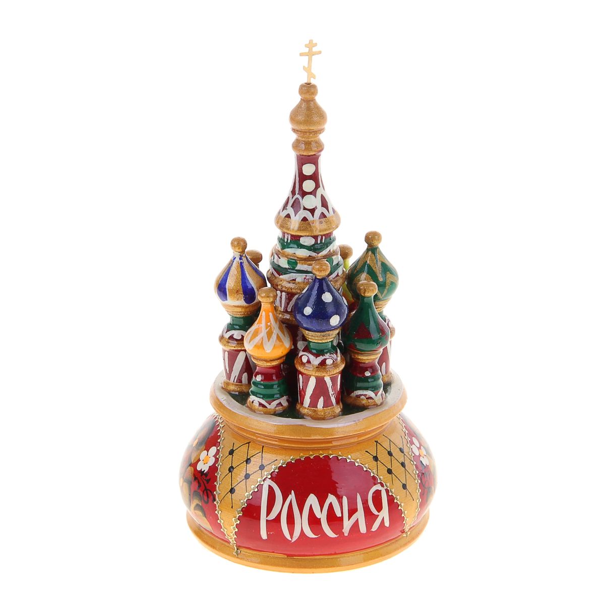Фигурка декоративная Sima-land Храм, музыкальная, высота 19 см. 10799311079931 Фигурка декоративная Sima-land Храм, музыкальная, высота 19 см. 10799311079931Декоративная фигурка Sima-land Храм, выполненная из дерева в виде храма, покрыта лаком и оформлена красочными рисунками. Основание фигурки имеет ключ, предназначенный для завода музыкального механизма. Поверните основание фигурки, и она начнет медленно вращаться, и заиграет приятная мелодия. Декоративная музыкальна фигурка Sima-land Храм не оставит равнодушным ни одного любителя изысканных вещей и станет прекрасным подарком. Размер фигурки: 9,5 см х 9,5 см х 19 см.