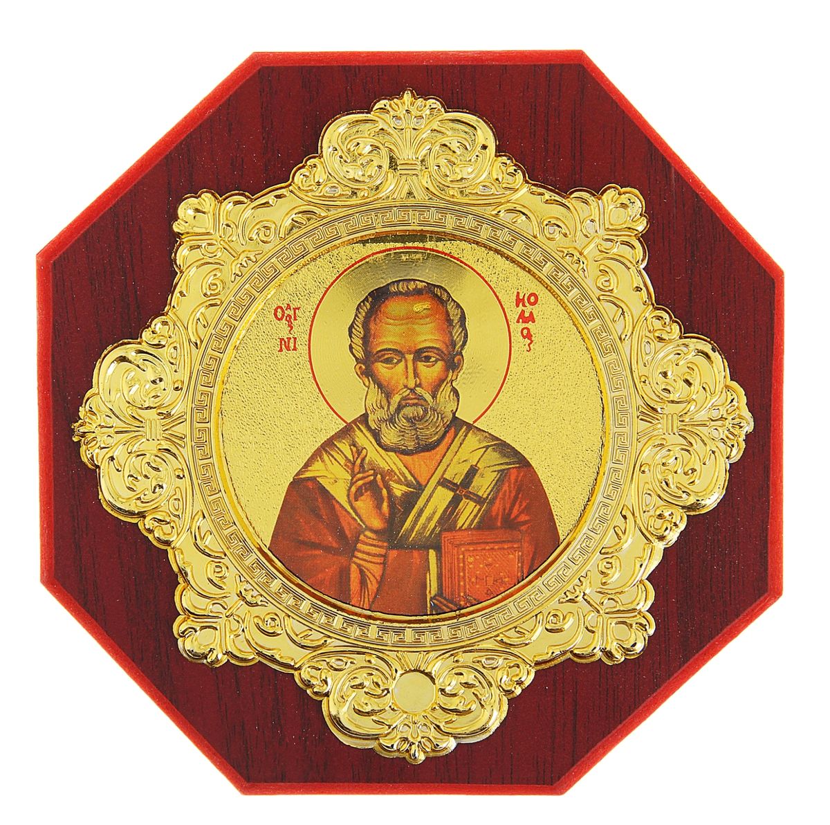 Икона в рамке Sima-land, 14 х 14 см121845 Икона в рамке Sima-land, 14 х 14 см121845Икона Sima-land представляет собой святое изображение на деревянной подставке, украшенной ажурной рамкой. Благодаря подставке икону удобно располагать на столе. Икона полностью соответствует канонам Русской Православной Церкви. Такая икона будет прекрасным подарком с духовной составляющей.