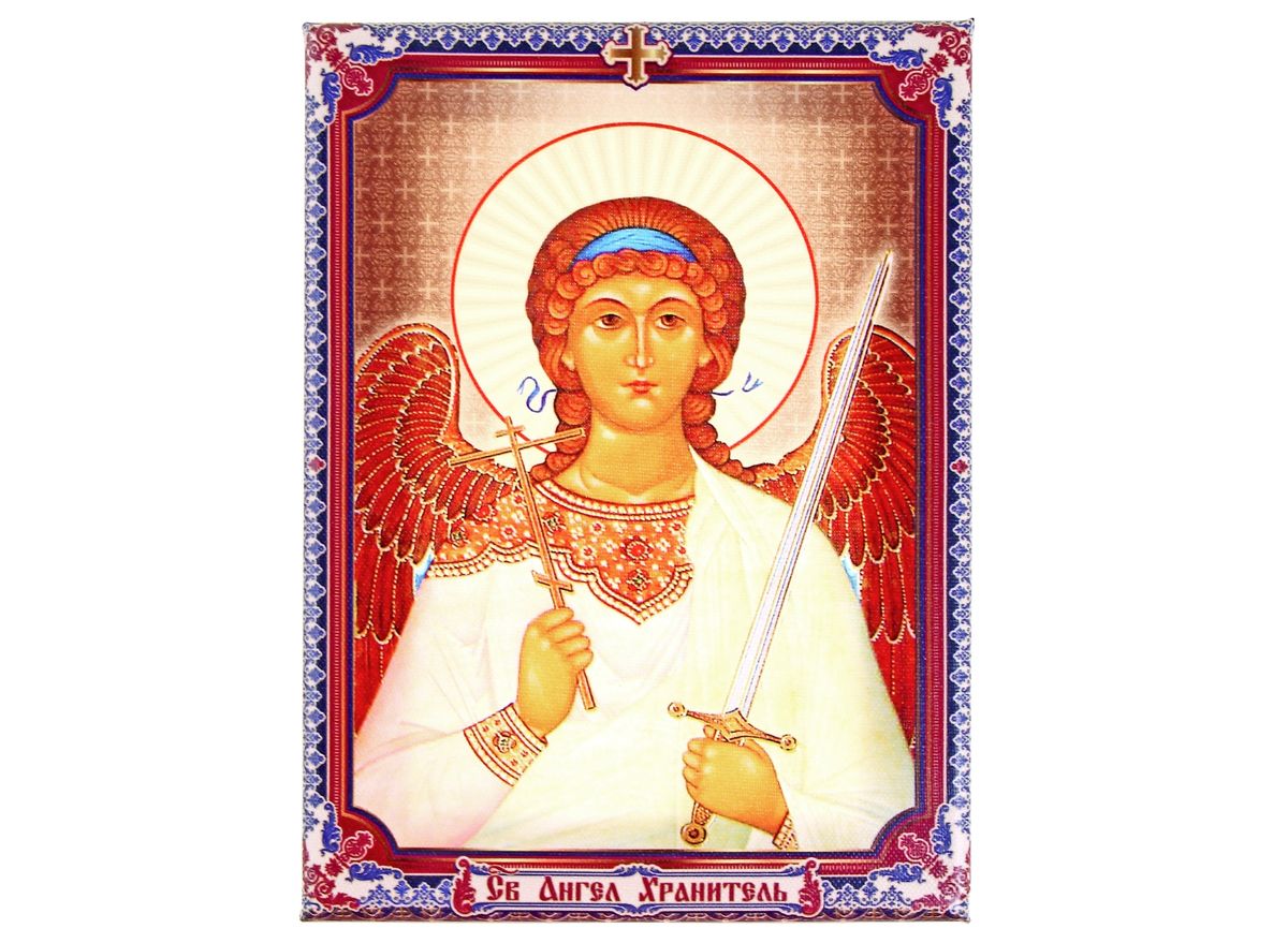 Икона Ангел Хранитель, 14,5 х 20,5 см156470 Икона Ангел Хранитель, 14,5 х 20,5 см156470Икона Ангел Хранитель состоит из качественной деревянной рамки, обтянута холстом с полноцветным изображением. На обратной стороне имеется металлический подвес, благодаря чему икону удобно вешать на стену. Изображенный образ полностью соответствует канонам Русской Православной Церкви. Такая икона будет прекрасным подарком с духовной составляющей.