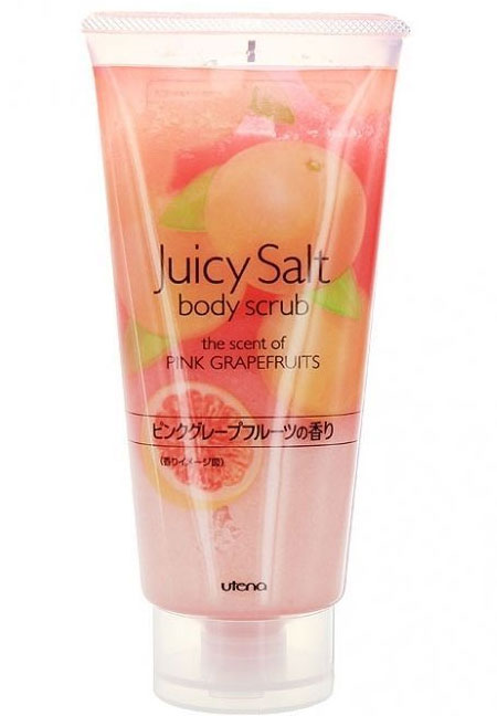 Utena Скраб Juicy Salt для тела на основе соли с ароматом розового грейпфрута 300гр393219 Utena Скраб Juicy Salt для тела на основе соли с ароматом розового грейпфрута 300гр393219Скраб для тела с ароматом розового грейпфрута делает кожу светлой, гладкой и идеально чистой. Натуральные гранулы соли и специальный компонент (альфагидроксикислота), содержащиеся в данном скрабе, устраняют старые ороговевшие клетки кожи, очищают поры и убирают излишний кожный жир. Особые вещества скраба поддерживают кожу в увлажненном состоянии даже после приема ванны.