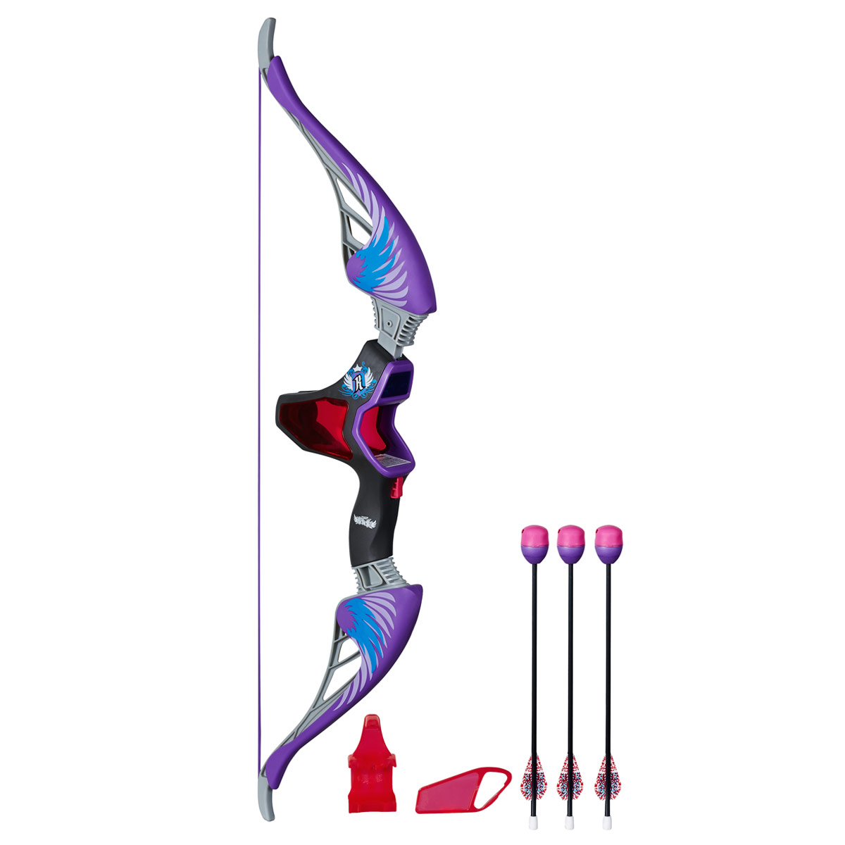 Nerf Rebelle Лук Секреты и Шпионы: Секретная миссияB0344 Nerf Rebelle Лук Секреты и Шпионы: Секретная миссияB0344Яркий, стильный и точный лук Nerf Rebelle Секретная миссия позволит вашей дочурке почувствовать себя во всеоружии. Лук выполнен из прочного пластика и оформлен стильными узорами. При нажатии на кнопку на корпусе лука, на экране появится лазерная мишень. В комплект также входят 3 стрелы, декодер и практичный мини-колчан, который можно присоединить к луку или носить с собой. Посмотрите на оперение стрел сквозь пластиковый декодер - и вы увидите скрытые сообщения. Благодаря специальным отверстиям, стрелы свистят в полете, совсем как настоящие. Лук оснащен удобным отсеком для хранения стрел и декодера. Лук стреляет на расстояние более 25 метров. Игра с таким луком поможет ребенку в развитии меткости, ловкости, координации движений и сноровки. Необходимо докупить 2 батарейки напряжением 1,5V типа ААА (не входят в комплект).