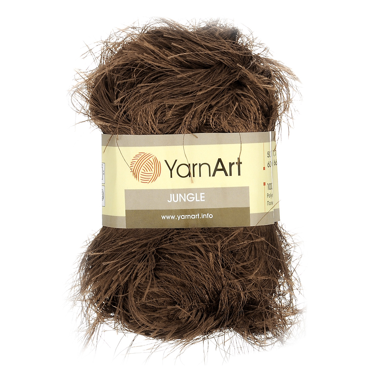 Пряжа для вязания YarnArt Jungle, цвет: коричневый (16), 60 м, 50 г, 10 шт372055_16 Пряжа для вязания YarnArt Jungle, цвет: коричневый (16), 60 м, 50 г, 10 шт372055_16Пряжа для вязания YarnArt Jungle изготовлена из полиэстера. Пряжа-травка предназначена для ручного вязания и идеально подходит для отделки. Готовый ворс получается равным 4 см. Рекомендованные спицы и крючок для вязания 6 мм. Комплектация: 10 мотков. Состав: 100% полиэстер.