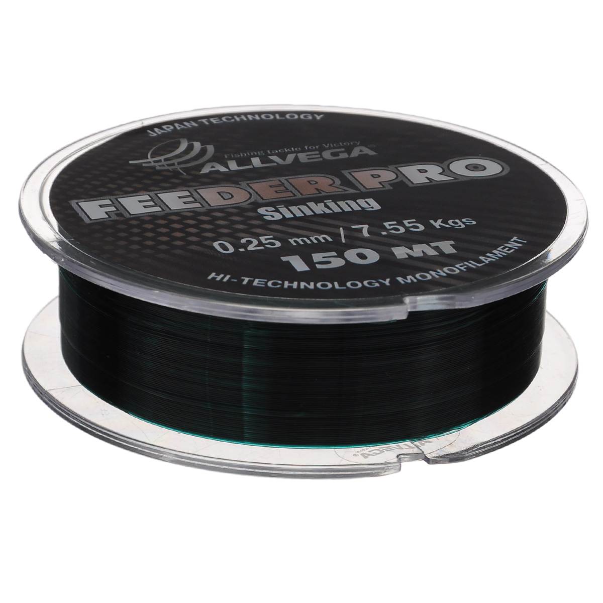 Леска Allvega Feeder Pro Sinking, цвет: темно-зеленый, 150 м, 0,25 мм, 7,55 кг39958 Леска Allvega Feeder Pro Sinking, цвет: темно-зеленый, 150 м, 0,25 мм, 7,55 кг39958Леска Allvega Feeder Pro Sinking предназначена для фидерной ловли. Обладает всеми необходимыми характеристиками для фидерной ловли. Это - повышенная стойкость к перетиранию о бровки, камни и ракушечник, отлично тонет, имеет малую растяжимость, окрашена в темно-зеленый цвет. Может с успехом использоваться в матчевой ловле и при ловле на зимнюю поплавочную удочку.