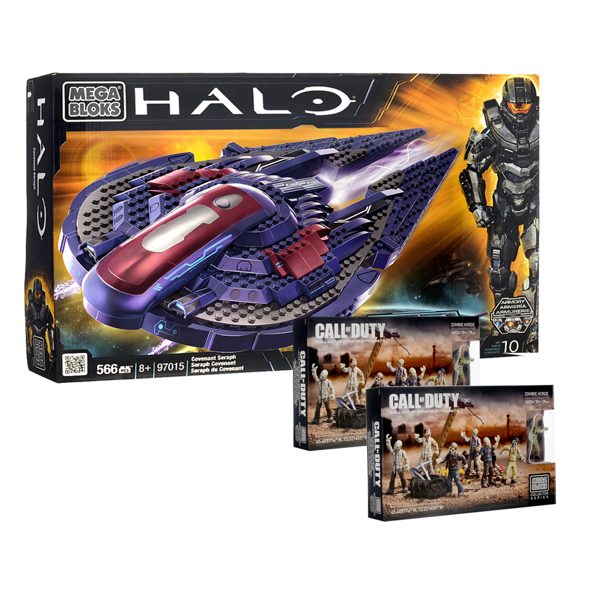 Mega Bloks Halo Конструктор Звездный истребитель + подарок набор Call of DutyN_97015(06814) Mega Bloks Halo Конструктор Звездный истребитель + подарок набор Call of DutyN_97015(06814)Набор-конструктор Mega Bloks Звездный истребитель Halo поможет вашему ребенку перенестись в таинственный мир, полный опасностей и приключений! Набор включает в себя 566 ярких пластиковых элементов, с помощью которых можно собрать звездный истребитель. На построенном звездном истребителе ваш ребенок сможет устраивать захватывающие сражения на просторах таинственного мира. Такой истребитель станет отличным спутником для любой миссии. Также в подарок вы получите 2 набора конструктора Mega Bloks из серии Call of Duty.