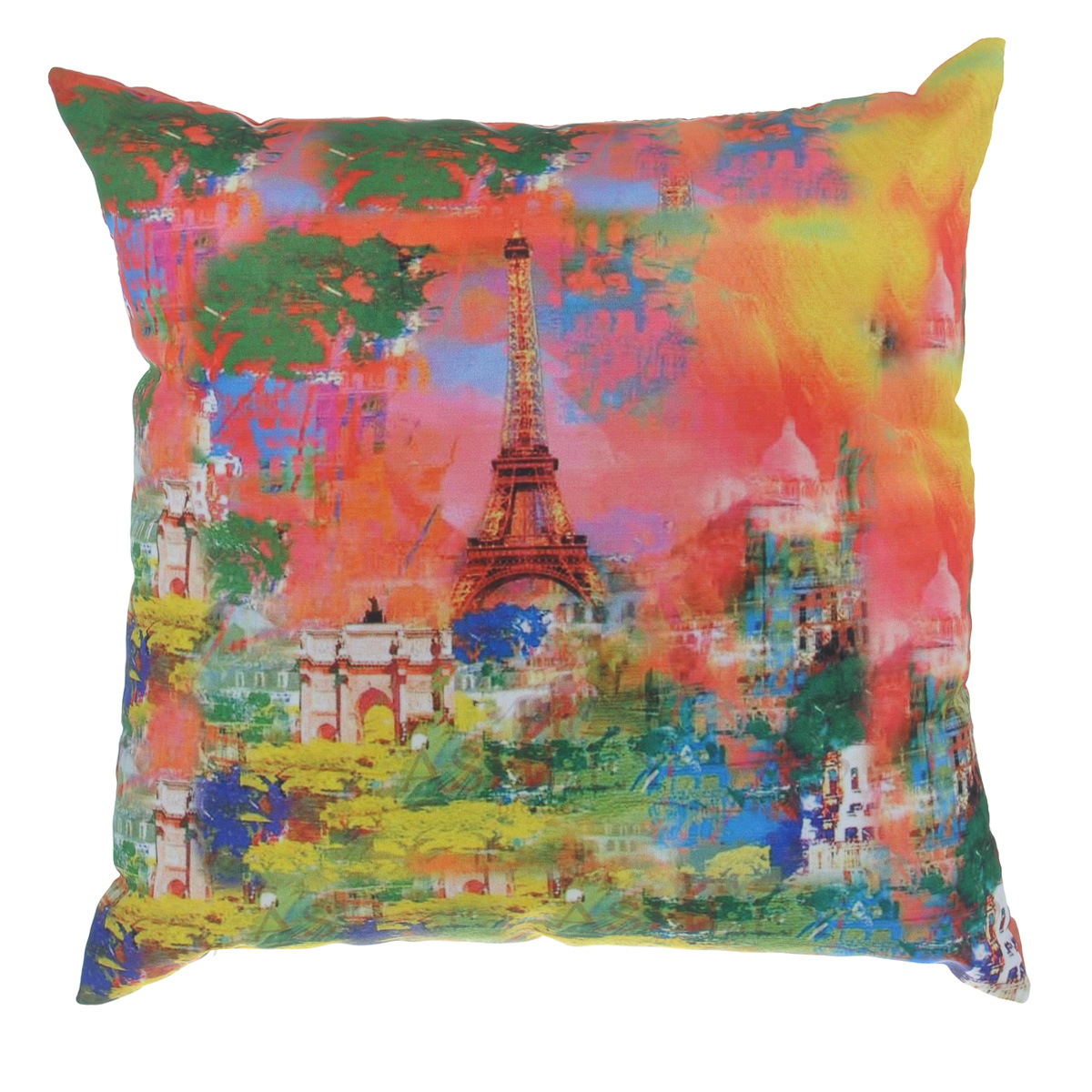 Подушка декоративная GiftnHome Краски Парижа, 35 х 35 смPLW-35 Paris Подушка декоративная GiftnHome Краски Парижа, 35 х 35 смPLW-35 ParisДекоративная подушка GiftnHome Краски Парижа прекрасно дополнит интерьер спальни или гостиной. Чехол подушки выполнен из атласа. Лицевая и сторона украшена фотопечатью с изображением Эйфелевой башни. На оборотной стороне ткань переливается двумя цветами. Внутри - мягкий наполнитель (холлофайбер). Чехол легко снимается благодаря потайной молнии. Красивая подушка создаст атмосферу праздника и уюта в доме и станет прекрасным элементом декора. Размер подушки: 35 см х 35 см.