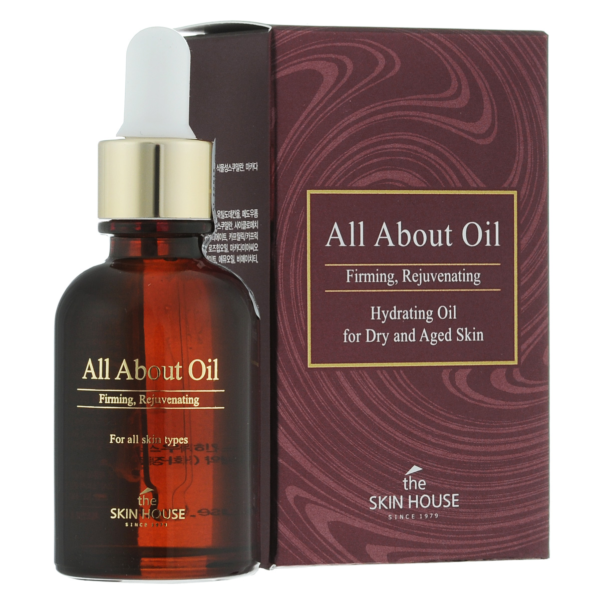 The Skin House Увлажняющее масло-сыворотка All about oil, 30 млУТ000001238 The Skin House Увлажняющее масло-сыворотка All about oil, 30 млУТ000001238Масло интенсивно увлажняет, смягчает и создает на поверхности кожи естественную защитную пленку, которая помогает предотвратить обезвоживание и уменьшает вредное воздействие факторов окружающей среды. Делает кожу мягкой, яркой и бархатистой. Несколько видов высококонцентрированных масел обеспечивают глубокое увлажнение, питание и быструю впитываемость без жирного блеска. Масло может использоваться самостоятельно и смешиваться с другими средствами.