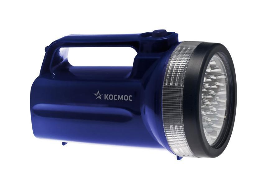 Фонарь-прожектор Космос светодиодный. КОС860LEDKOC860LED Фонарь-прожектор Космос светодиодный. КОС860LEDKOC860LEDФонарь-прожектор светодиодный Космос - это инновационный продукт, сочетающий в себе последние достижения электротехники и эргономики. Корпус фонаря выполнен из легкого, прочного и экологичного пластика. Соединение частей корпуса снабжено резиновым уплотнительным кольцом, предотвращающим попадание влаги внутрь фонаря. Фонарь снабжен эластичным ремешком. Оснащен 19 яркими и экономичными LED элементами. Характеристики: Материал: пластик, стекло, металл. Размер фонаря: 10,5 см х 19,5 см х 10,5 см. Тип лампочки: LED. Количество лампочек: 19 шт. Время непрерывной работы: до 50 часов. Производитель: Россия. Изготовитель: Китай. Артикул: КОС860LED. Работает от 4 батареек R20 (не входят в комплект). Космос - российский бренд электротоваров, созданный, чтобы обеспечить отечественного покупателя качественной энергосберегающей и энергоэффективной продукцией в категориях: Лампы, светильники Сезонные...