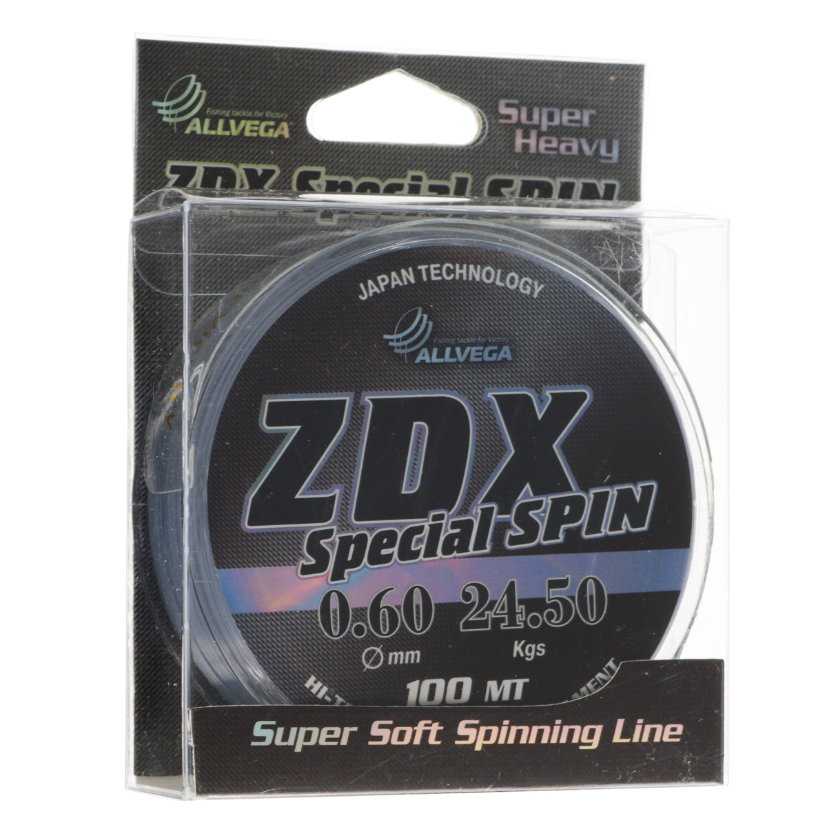 Леска Allvega ZDX Special Spin, цвет: светло-серый, 100 м, 0,60 мм, 24,5 кг51536 Леска Allvega ZDX Special Spin, цвет: светло-серый, 100 м, 0,60 мм, 24,5 кг51536Мягкая леска ZDX Special Spin разработана для спиннинговой ловли. Специальное покрытие увеличивает дальность заброса, защищает от абразивных воздействий и увеличивает срок службы при постоянных нагрузках. Благодаря отсутствию механической памяти может применяться во всех видах ловли с катушкой, в том числе для зимней ловли хищника.