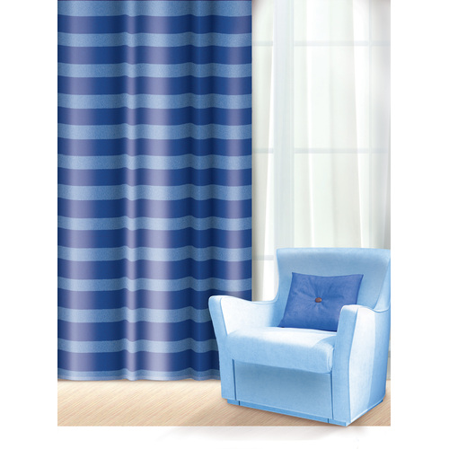 Штора Home Queen Нуар, на петлях, цвет: синий, высота 275 см65002 Штора Home Queen Нуар, на петлях, цвет: синий, высота 275 см65002Изящная штора Home Queen Нуар выполнена из полиэстера. Полупрозрачная ткань, приятная цветовая гамма, принт в полоску привлекут к себе внимание и органично впишутся в интерьер помещения. Такая штора идеально подходит для солнечных комнат. Мягко рассеивая прямые лучи, она хорошо пропускает дневной свет и защищает от посторонних глаз. Отличное решение для многослойного оформления окон. Эта штора будет долгое время радовать вас и вашу семью! Штора крепится на карниз при помощи петель.