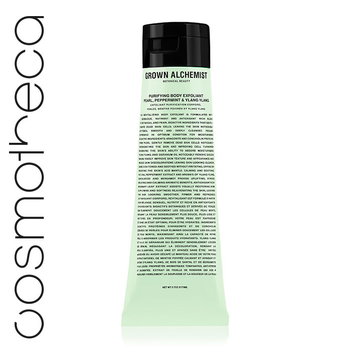 Grown Alchemist Эксфолиант для тела Жемчуг,мята и иланг иланг, 170 млGRA0042 Grown Alchemist Эксфолиант для тела Жемчуг,мята и иланг иланг, 170 млGRA0042Очень простой в применении продукт. Рекомендуется применять минимум раз в неделю для глубокого очищения кожи и удаления ороговевших клеток. Великолепное начало для всех уходовых процедур, в особенности для равномерного загара. Отличный эксфолиант поможет привести в порядок самые проблемные зоны – колени, локти и лодыжки. Удаляет ороговевшие клетки, улучшает текстуру кожи. Успокаивает и смягчает кожу. Восстанавливает упругость.