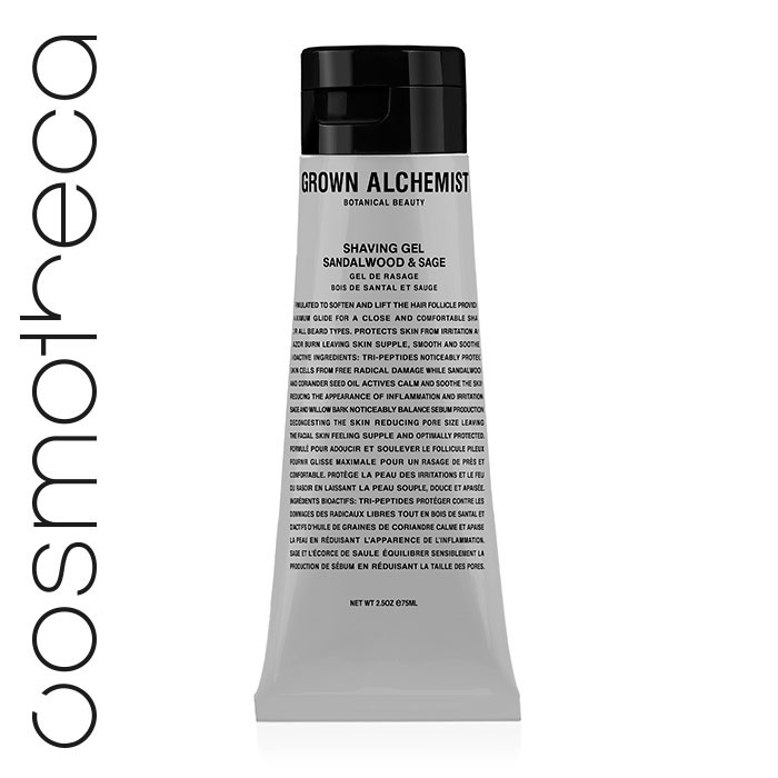 Grown Alchemist Гель для бритья Сандал и шалфей, 75 млGRA0052 Grown Alchemist Гель для бритья Сандал и шалфей, 75 млGRA0052Нежная текстура геля для бритья прекрасно смягчит волосы и снимет раздражения. Разработано для всех типов кожи лица и тела. Защищает от вредного воздействия свободных радикалов. Успокаивает воспаления и раздражения. Повышает эластичность кожи. Успокаивает и смягчает кожу.
