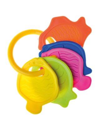 Игрушка-погремушка Курносики Ловись, рыбка. 2137121371 Игрушка-погремушка Курносики Ловись, рыбка. 2137121371Игрушка-погремушка Ловись, рыбка выполнена из безопасного пластика и представляет собой кольцо с пятью рельефными элементами в виде рыбок разных цветов. Развивает слух, моторику, мышление, концентрацию внимания, цветовое восприятие.