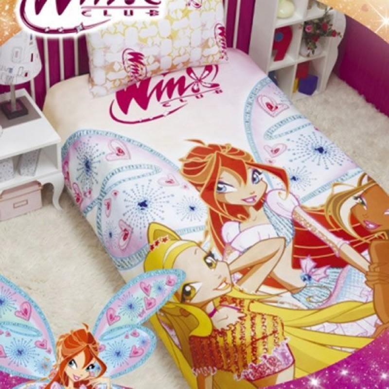 Постельное белье Winx Fery (1,5-спальный КПБ, бязь, наволочки 50х70)521302 Постельное белье Winx Fery (1,5-спальный КПБ, бязь, наволочки 50х70)521302Нав.(1шт.) 50*70, прост. 150*215, подод. 145*210 на пуговицах Бязь 100% хлопок