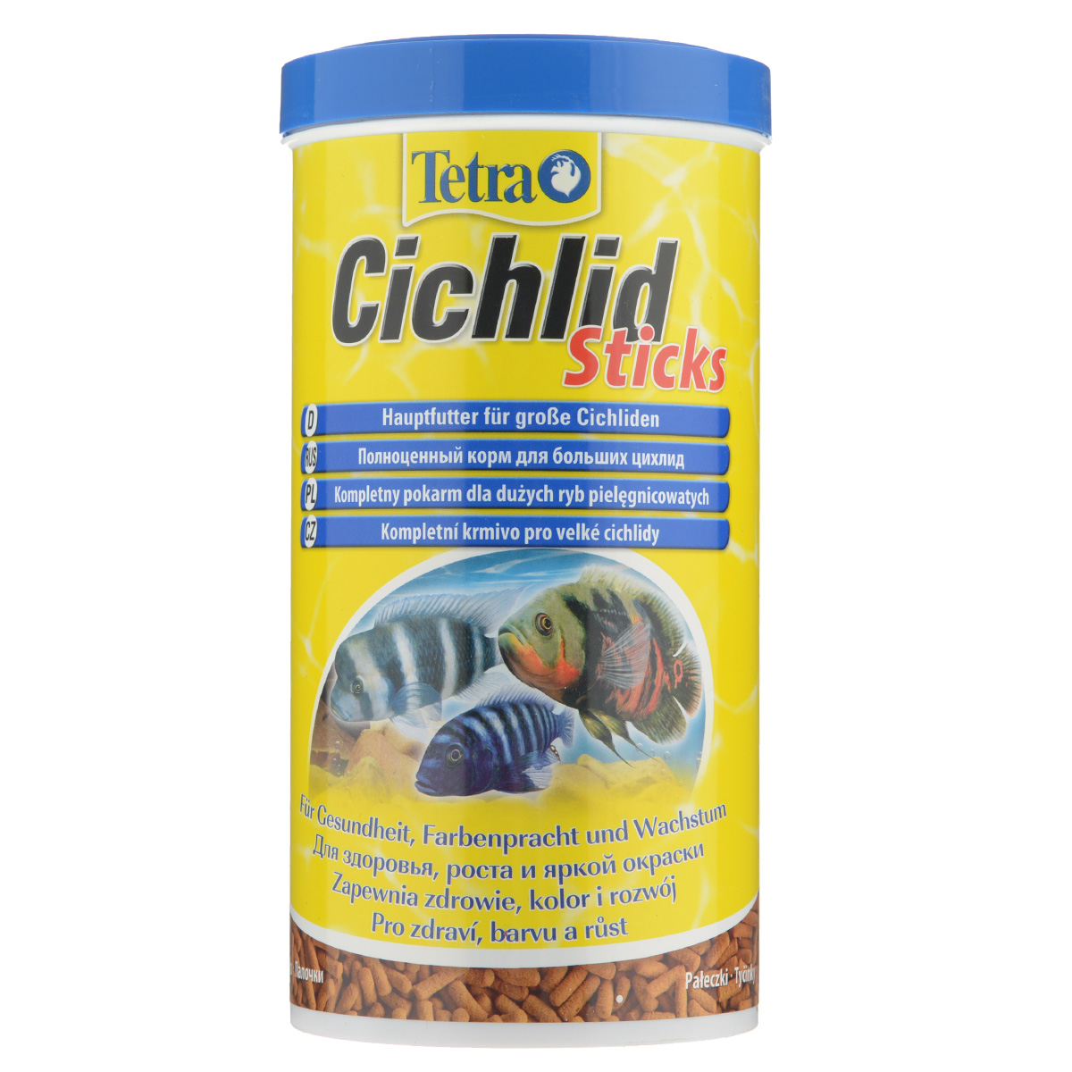 Корм сухой Tetra Cichlid. Sticks для больших цихлид, палочки, 1 л (320 г)198975 Корм сухой Tetra Cichlid. Sticks для больших цихлид, палочки, 1 л (320 г)198975Корм Tetra Cichlid. Sticks - это биологически сбалансированный корм в виде палочек, предназначенный для больших цихлид. Корм богат белками и другими питательными веществами для удовлетворения пищевых потребностей больших цихлид, Палочки разработаны специально для цихлид, предпочитающих питаться с поверхности воды. Запатентованная формула BioActive поддерживает здоровую иммунную систему рыб. Рекомендации по кормлению: кормите не менее 2-3 раз в день в таком количестве, которое ваши рыбы могут съесть в течение нескольких минут. Состав: рыба и побочные рыбные продукты, растительные продукты, экстракты растительного белка, дрожжи, зерновые культуры, масла и жиры, водоросли, минеральные вещества. Аналитические компоненты: сырой белок - 46%, сырые масла и жиры - 8%, сырая клетчатка - 2%, влага - 6%. Добавки: витамины, провитамины и химические вещества с аналогичным воздействием, витамин А 30480 МЕ/кг, витамин Д3 1900 МЕ/кг. Комбинации элементов:...