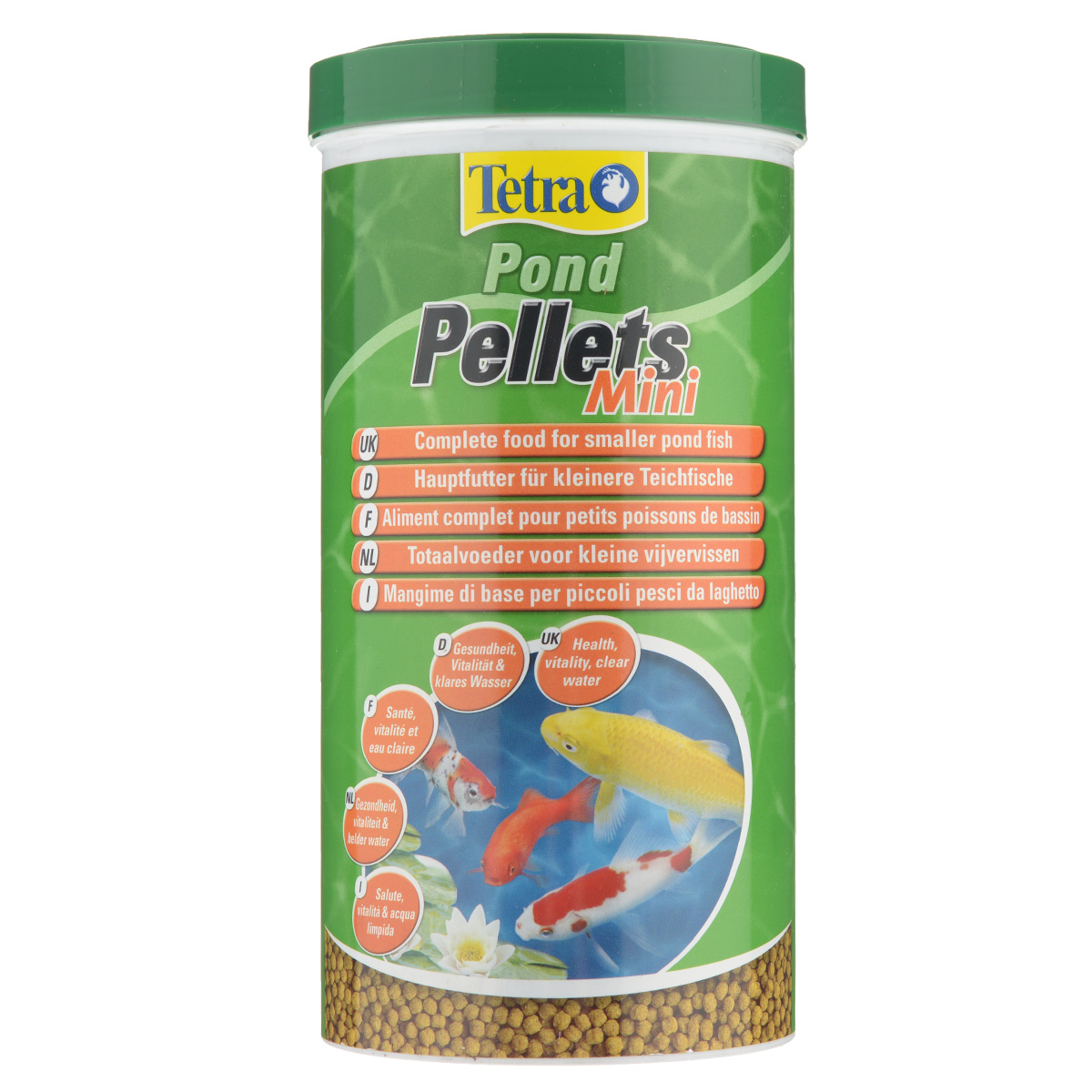 Корм сухой Tetra Pond Pellets Mini для всех видов прудовых рыб, в виде шариков, 1 л151918 Корм сухой Tetra Pond Pellets Mini для всех видов прудовых рыб, в виде шариков, 1 л151918Корм Tetra Pond Pellets Mini - это идеальный корм в виде шариков для всех видов прудовых рыб длиной до 20 см. Обеспечивает полноценное и сбалансированное питание. быстро размягчается в воде и легко переваривается рыбами, обеспечивает небольшое количество отходов и не загрязняет воду. Рекомендации по кормлению: кормите не менее 2-3 раз в день в таком количестве, которое ваши рыбы могут съесть в течение нескольких минут. Характеристики: Состав: зерновые культуры, экстракты растительного белка, растительные продукты, рыба и побочные рыбные продукты, дрожжи, масла и жиры, водоросли, минеральные вещества. Пищевая ценность: сырой белок - 28%, сырые масла и жиры - 3.5%, сырая клетчатка - 2%, влага - 7%. Добавки: витамины, провитамины и химические вещества с аналогичным воздействием, витамин А 28800 МЕ/кг, витамин Д3 1800 МЕ/кг. Комбинации элементов: Е5 Марганец 74 мг/кг, Е6 Цинк 44 мг/кг, Е1 Железо 29 мг/кг, Е3 Кобальт 0,5 мг/кг....