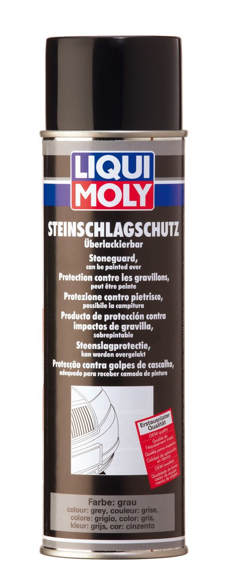 Антигравий Liqui Moly, цвет: серый, 500 мл6105 Антигравий Liqui Moly, цвет: серый, 500 мл6105Антигравий Liqui Moly - средство, образующее после высыхания плотное, эластичное покрытие, устойчивое к истиранию и обеспечивающее отличную антикоррозийную защиту. Защищает от ударов камней пороги, спойлеры бамперов, а также служит в качестве шумоизоляционного слоя. Допускается окраска еще невысохшего покрытия. Совместимо с ПВХ пластиками. При нанесении покрытия можно смешивать средство с краской до 30%, для придания ему цвета кузова. После нанесения можно окрашивать. Применение: для восстановления защитного покрытия и дополнительной защиты кузова от удара камней (в качестве антигравия), для задней и передней пластиковой обвески, спойлеров, порогов и т.д. При нанесении образует структурированную поверхность. После полного высыхания покрытие устойчиво против растворителей. Состав: предполимеры, полиуретаны, диметилэфир, ксилол, пропеллент СО2. Не содержит озоноразрушающих веществ. Товар сертифицирован.