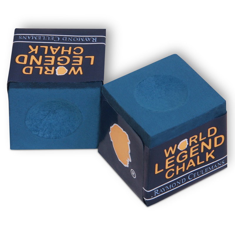 Мел для бильярда Raymond Ceulemans World Legend Blue, 2 шт03877 Мел для бильярда Raymond Ceulemans World Legend Blue, 2 шт03877Первоклассный мел World Legend Blue производится компанией Tweeten Fibre Co., Inc. в США, был разработан совместно с легендой в бильярдном спорте Raymond Ceulemans и выпускается под его именем. Благодаря уникальной формуле мел отлично держится на наклейке, практически не оставляет следов на шарах. Мелки удобно для игроков упакованы по две штуки и не занимают много места.