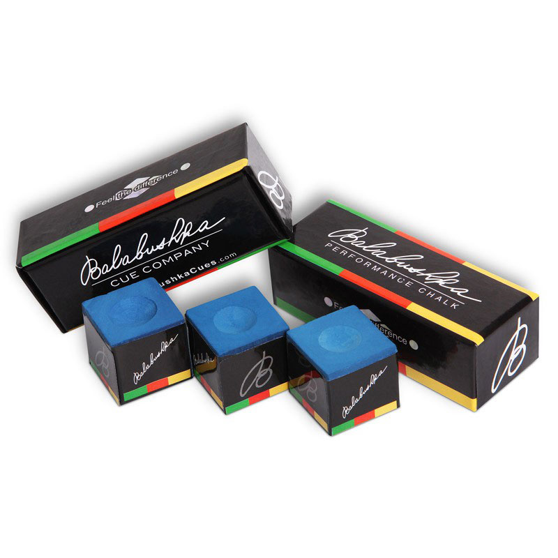 Мел для бильярда Balabushka Performance Chalk Blue, 3 шт05032 Мел для бильярда Balabushka Performance Chalk Blue, 3 шт05032Мел Balabushka Performance Chalk Blue создает необходимое трение, сцепление и импульс для вращения шара - факторы, обеспечивающие успех в игре и повышающие профессионализм игроков. В компании Balabushka разработали высокоэффективный мел премиум-класса, который дольше остается на наклейке кия, снижая таким образом вероятность возникновения негативных факторов. Длительное сохранение мелового слоя на наклейке позволяет и сам мел использовать дольше. К тому же наличие лучшего связывающего компонента в формуле мела предотвращает возникновение следов мела на сукне, шафте кия и на руках игрока.