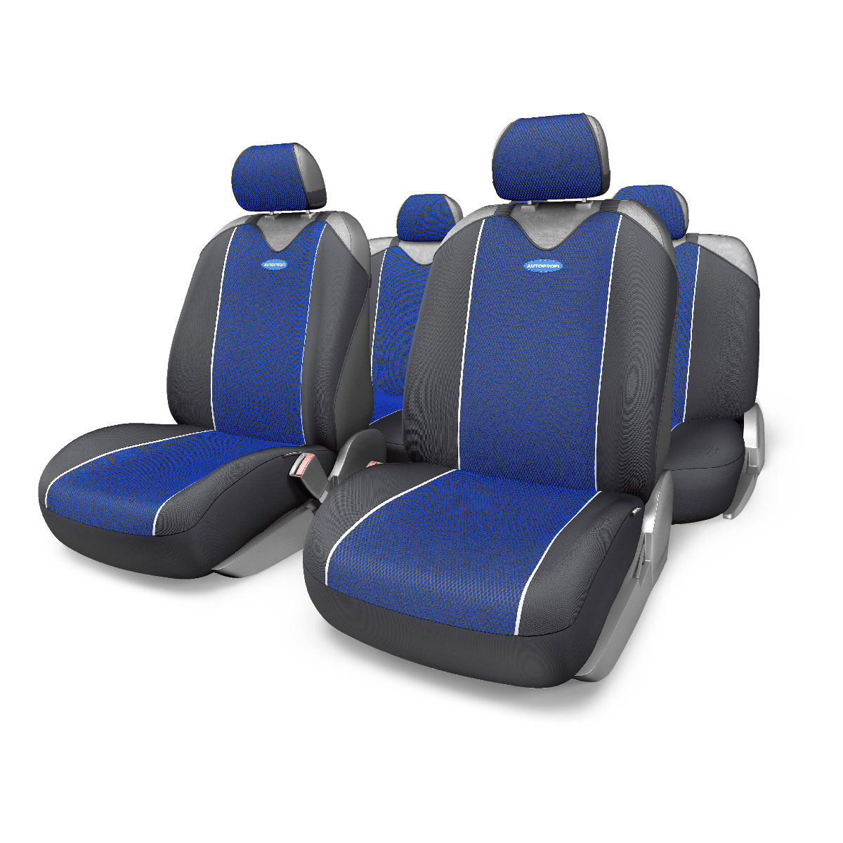 Чехлы-майки Autoprofi Carbon Plus Zippers, цвет: черный, синий, 9 предметовCRB-902PZ BK/BL Чехлы-майки Autoprofi Carbon Plus Zippers, цвет: черный, синий, 9 предметовCRB-902PZ BK/BLМодель авточехлов-маек Autoprofi Carbon Plus Zippers, выполненных из полиэстера, отличается полностью закрытой нижней частью сидений, которая добавляет им практичности и износостойкости. При этом чехлы быстро и без усилий надеваются на кресла, не требуя демонтажа подголовников или подлокотников. В креслах заднего ряда 6 молний. Эластичный материал позволяет использовать чехлы на сиденьях любого типа. Визуально полиэстер изделий в точности повторяет переливающийся рисунок настоящего карбона и придает чехлам респектабельный вид. Для автомобиля, чей экстерьер или салон оснащены карбоновыми деталями, чехлы Autoprofi Carbon Plus являются наиболее гармоничным дополнением. Комплектация: 2 чехла кресел переднего ряда, 1 спинка заднего ряда, 1 сиденье заднего ряда, 5 подголовников. Толщина поролона: 2 мм.