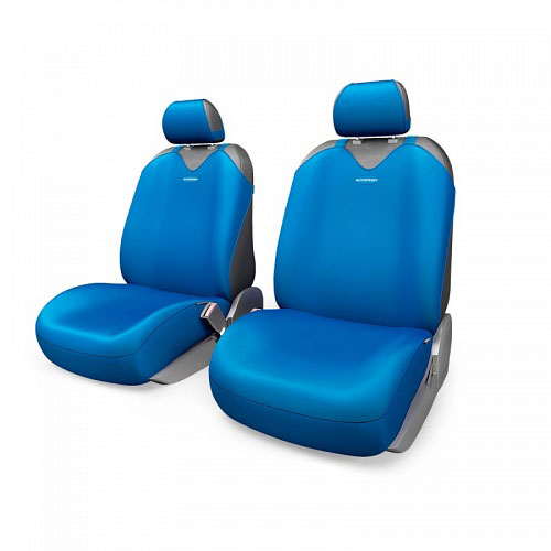Чехлы-майки Autoprofi R1 - Sport Plus, цвет: синий, 4 предметаR-402Pf BL Чехлы-майки Autoprofi R1 - Sport Plus, цвет: синий, 4 предметаR-402Pf BLЧехлы-майки Autoprofi R1 - Sport Plus выполнены в спортивном стиле, который придает салону яркие и динамичные черты. Широкая гамма расцветок чехлов позволяет подобрать их к любому автомобильному интерьеру. Эластичный полиэстер изделий плотно облегает поверхность кресел, не выцветает на солнце и не электризуется. Модель авточехлов-маек оснащена полностью закрытой нижней частью сидений, которая делает чехлы более практичными и износостойкими. Форма чехлов в виде маек позволяет легко и быстро надевать их на кресла любого типа, не прибегая к демонтажу подголовников и подлокотников. Комплектация: 2 чехла для кресел переднего ряда, 2 подголовника.