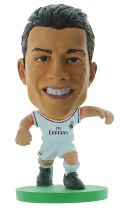 Soccerstarz Фигурка футболиста FC Real Madrid Ronaldo401108 Soccerstarz Фигурка футболиста FC Real Madrid Ronaldo401108Фигурка в виде Криштиану Роналду, игрока испанского футбольного клуба Real Madrid, выполнена из безопасного пластика. Роспись ручной работы точно отражает детали формы клуба данного сезона, номер и фамилию футболиста. Фигурка футболиста Ronaldo придется по душе поклоннику футбольного клуба Реал Мадрид и станет идеальным подарком для коллекционеров - поклонников футбола.