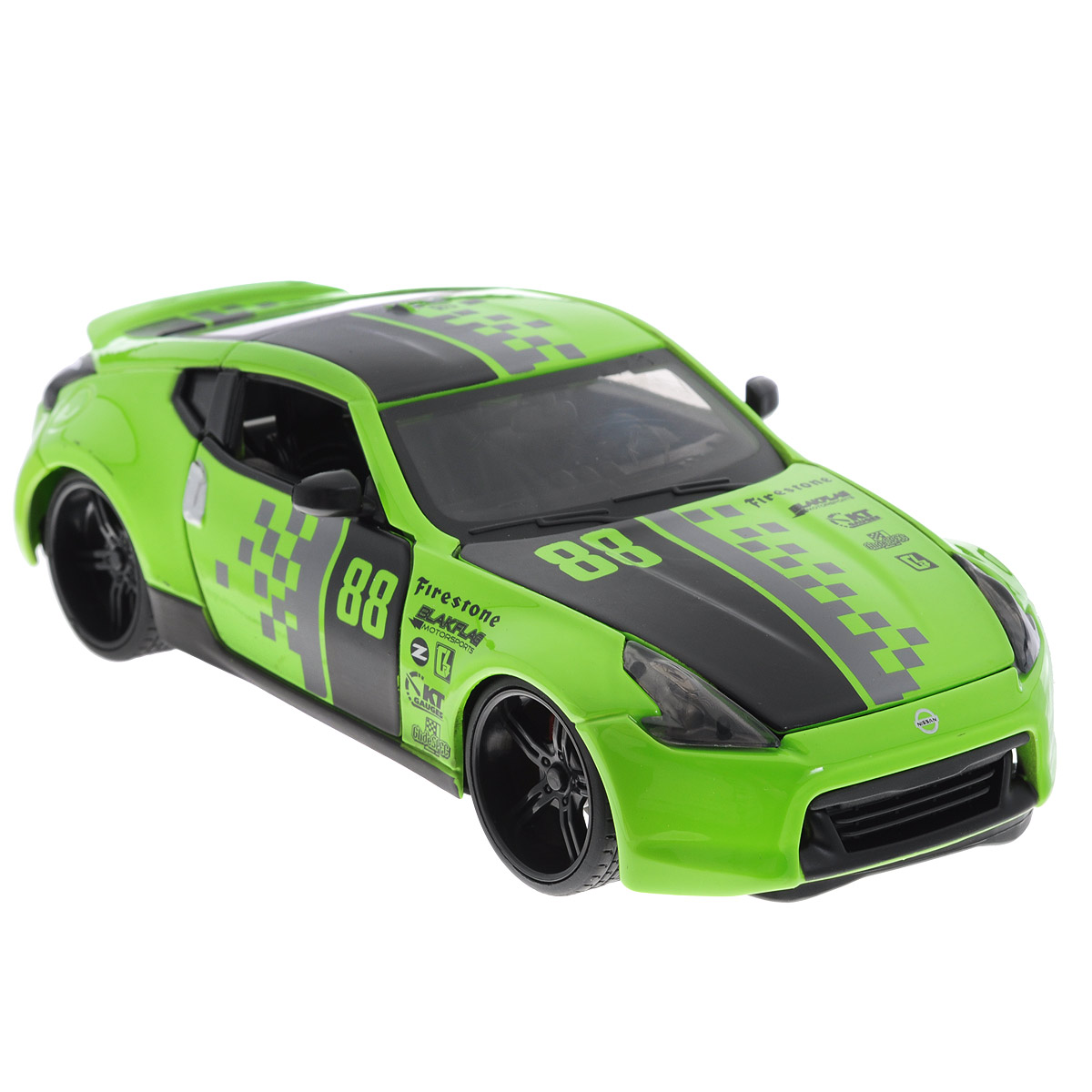 Maisto Модель автомобиля Nissan 370Z 2009 цвет зеленый31353_зеленый Maisto Модель автомобиля Nissan 370Z 2009 цвет зеленый31353_зеленыйКоллекционная модель Maisto 2009 Nissan 370Z - миниатюрная копия настоящего автомобиля. Стильная модель автомобиля привлечет к себе внимание не только детей, но и взрослых. Модель имеет литой металлический корпус с высокой детализацией двигателя, интерьера салона, дисков, протекторов, выхлопной системы, оснащена колесами из мягкой резины. У машинки открываются дверцы кабины и капот. Игрушка в точности повторяет модель оригинальной техники, подробная детализация в полной мере позволит вам оценить высокую точность копии этой машины! Такая модель станет отличным подарком не только любителю автомобилей, но и человеку, ценящему оригинальность и изысканность, а качество исполнения представит такой подарок в самом лучшем свете.