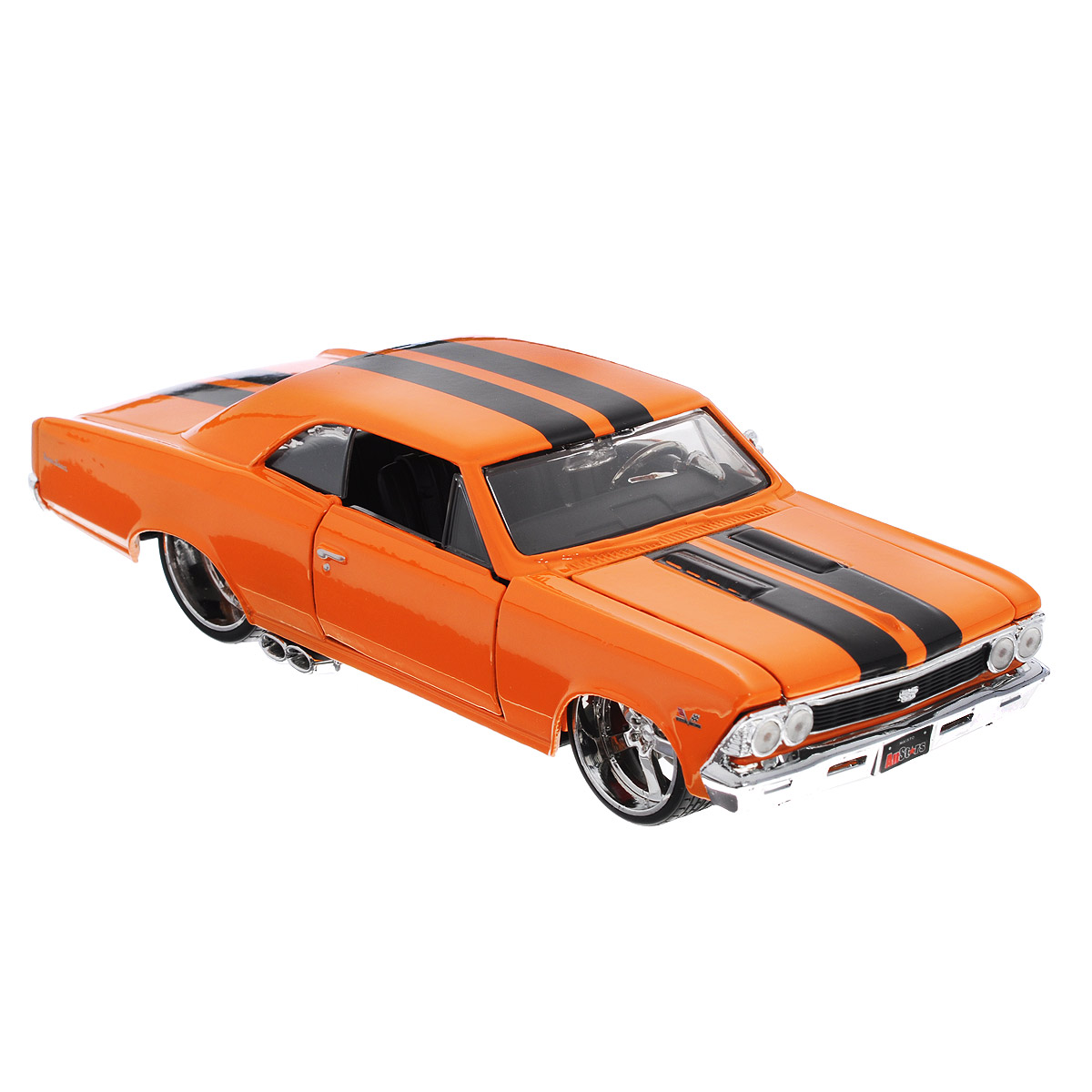 Maisto Модель автомобиля Chevrolet Chevelle SS 396 196631333 Maisto Модель автомобиля Chevrolet Chevelle SS 396 196631333Коллекционная модель Maisto 1966 Chevrolet Chevelle SS 396 - миниатюрная копия настоящего автомобиля. Стильная модель автомобиля привлечет к себе внимание не только детей, но и взрослых. Модель имеет литой металлический корпус с высокой детализацией двигателя, интерьера салона, дисков, протекторов, выхлопной системы, оснащена колесами из мягкой резины. У машинки открываются дверцы кабины и капот. Игрушка в точности повторяет модель оригинальной техники, подробная детализация в полной мере позволит вам оценить высокую точность копии этой машины! Такая модель станет отличным подарком не только любителю автомобилей, но и человеку, ценящему оригинальность и изысканность, а качество исполнения представит такой подарок в самом лучшем свете.