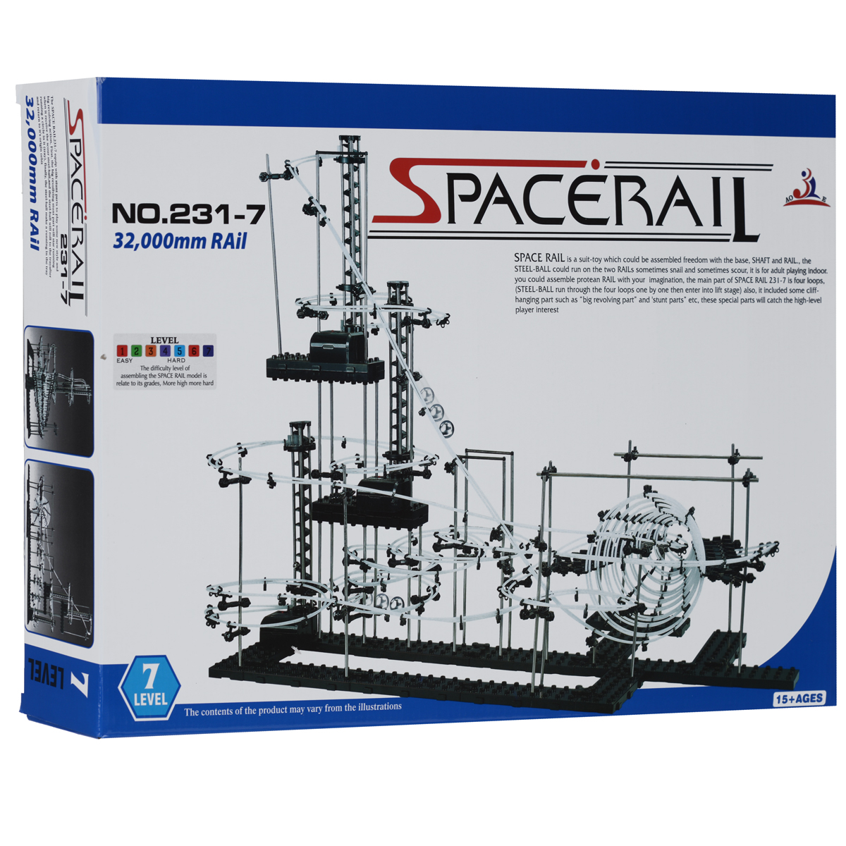 Space Rail Конструктор Уровень 7 231-7231-7 Space Rail Конструктор Уровень 7 231-7231-7Конструктор Space Rail - космическая трасса, представляет собой отличную пространственную головоломку, которая увлечет всю семью от мала до велика! Процесс сборки доставит удовольствие и детям, и родителям, а запуск космической трассы приведет всех в восторг. Вы сможете построить захватывающие дороги общей длиной до 32 метров и сами задать траектории, по которым стремительно будут проноситься металлические шарики. Это интереснейший аттракцион, напоминающий американские горки, за которым можно наблюдать часами. Комплект включает элементы для сборки модели, 8 металлических шариков и схематичную инструкцию, которая позволит собрать конструкцию правильно и быстро. Сборка конструктора поможет ребенку развить пространственное мышление и фантазию. Собранная модель станет изюминкой вашего дома и привлечет внимание окружающих. Вы и ваш ребенок сможете гордиться тем, что самостоятельно собрали такой аттракцион. Характеристики: Материал: пластик, металл. ...