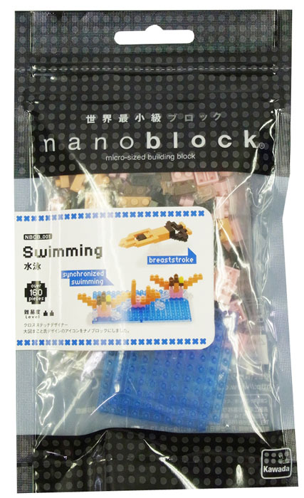 Nanoblock Мини-конструктор ПлаваниеNBCB_001 Nanoblock Мини-конструктор ПлаваниеNBCB_001Объект из коллекции Спорт, объединяющей олимпийские виды спорта. Наноблок Плавание состоит из элементов для сборки фигурок, относящихся к 2 видам плавания: плавание брассом и синхронное плавание. В комплекте: 160 элементов + запасные, инструкция по сборке. Конструктор Nanoblock - самый маленький в мире конструктор, крайне необычный, как все японское. Высокоточные трехмерные модели из деталей подобных Лего, но предельно уменьшенных в размерах, стали хитом в Японии и буквально произвели фурор в Америке, Европе, Азии и Австралии. Самая маленькая деталь конструктора - 4 мм х 4 мм, а классический прямоугольный элемент 2-на-4 точки имеет размер 8 мм х 16 мм и 5 мм высотой. Запатентованный дизайн деталей и высочайшее качество пластика обеспечивают надежное соединение даже при таких небольших размерах. Нано-размер деталей позволяет добиться невероятной реалистичности у собранных конструкций. В результате получаются небольшие по масштабу объекты...