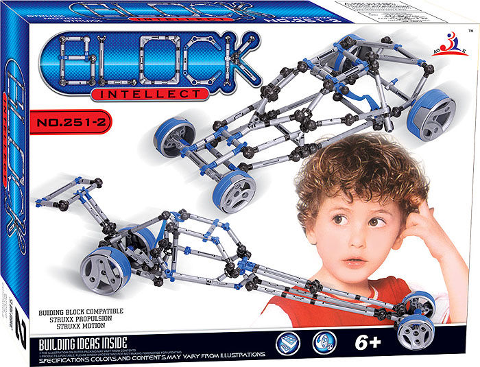 Intellect Block Конструктор 251-2251-2 Intellect Block Конструктор 251-2251-2Конструктор Intellect Block позволит вашему ребенку весело и с пользой провести время. Набор включает в себя 168 пластиковых элементов, с помощью которых можно собрать модели машинок. Ребенок может воспользоваться примерами из буклета или проявить фантазию, создав собственный шедевр. Также в набор входит схематичная инструкция по сборке моделей, которая поможет собрать ту или иную конструкцию правильно и быстро. Конструктор Intellect Block поможет ребенку развить мелкую моторику рук, координацию движений и усидчивость. Характеристики: Размер упаковки (ДхШхВ): 38 см x 29 см x 6,5 см.