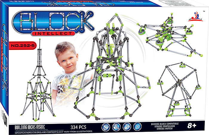 Intellect Block Конструктор Ракета252-5 Intellect Block Конструктор Ракета252-5Конструктор Intellect Block позволит вашему ребенку весело и с пользой провести время. Набор включает в себя 334 пластиковых элемента, с помощью которых можно собрать множество конструкций - ракеты, вертолет, колесо обозрения. Ребенок может воспользоваться примерами из буклета или проявить фантазию, создав собственный шедевр. Также в набор входят отвертка и схематичная инструкция по сборке моделей. Конструктор Intellect Block поможет ребенку развить мелкую моторику рук, координацию движений и усидчивость. Характеристики: Материал: пластик, металл. Размер упаковки (ДхШхВ): 50 см x 32 см x 7 см.