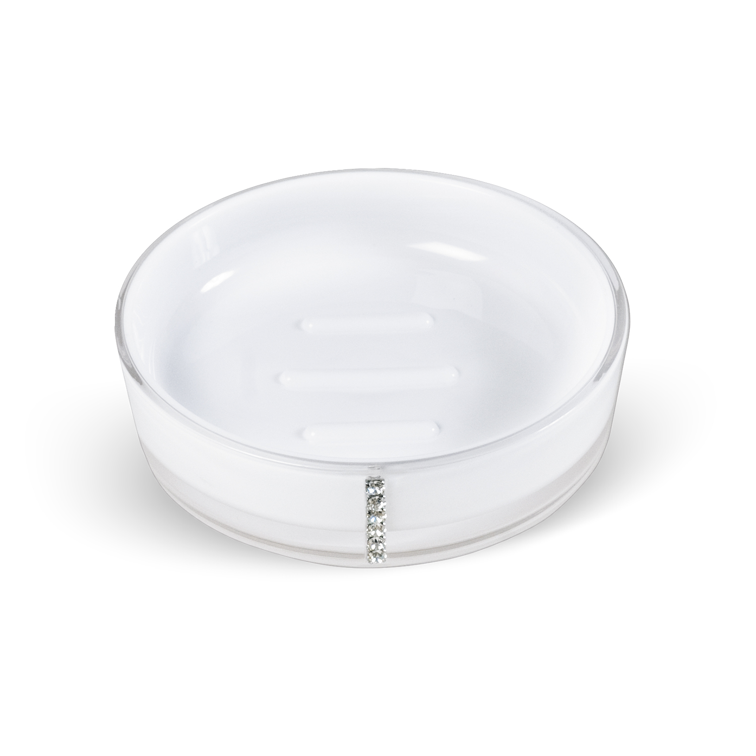 Мыльница Tatkraft Diamond White, цвет: белый12394 Мыльница Tatkraft Diamond White, цвет: белый12394Круглая мыльница Diamond White выполнена из акрила и украшена стразами. Она имеет ребристое дно, что препятствует скольжению мыла. Такая мыльница станет стильным аксессуаром, который украсит интерьер вашей ванной комнаты. Характеристики: Материал: акрил, стразы. Цвет: белый. Диаметр мыльницы: 11,5 см. Высота мыльницы: 3 см. Размер упаковки: 11,5 см х 11,5 см х 3 см. Артикул: 694727.