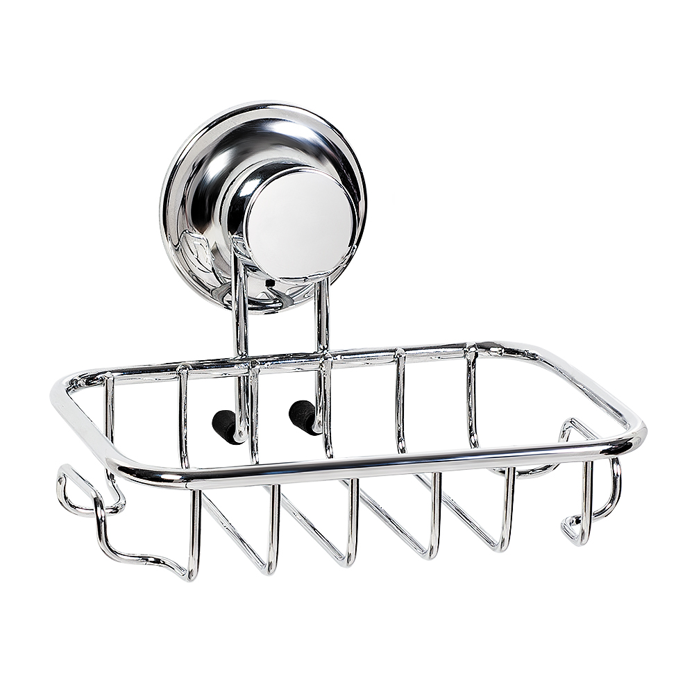 Мыльница настенная Tatkraft Ring Lock, 13 х 11 х 7 см17191 Мыльница настенная Tatkraft Ring Lock, 13 х 11 х 7 см17191Мыльница Tatkraft Ring Lock изготовленная из хромированной стали, крепится к стене при помощи силиконового кольца Magic Ring. Влагостойкое кольцо крепко держит мыльницу на ровных и не ровных (1-2 мм), воздухонепроницаемых поверхностях: стекло, глазурованная плитка, металл, пластик. Теперь, чтобы прикрепить мыльницу к стене, не нужно делать лишних дырок. На мыльнице имеются два удобных крючка. Размер мыльницы: 13 см х 9 см х 2 см. Диаметр кольца: 4,5 см.