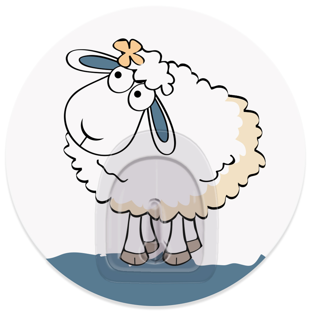 Крючок адгезивный Tatkraft Funny sheep. Linda, диаметр 8 см18679 Крючок адгезивный Tatkraft Funny sheep. Linda, диаметр 8 см18679Крючок адгезивный Tatkraft Funny sheep. Linda изготовлен из пластика. Крючок может быть установлен только на ровной воздухонепроницаемой поверхности: плитка, стекло, пластик, металл, ламинированное дерево и другие. Крючок является многоразовым, что позволяет перевесить его в любое удобное место. Крючок Tatkraft Funny sheep. Linda имеет авторский дизайн, который украсит любой интерьер. Диаметр крючка: 8. Максимальная нагрузка: 3 кг.