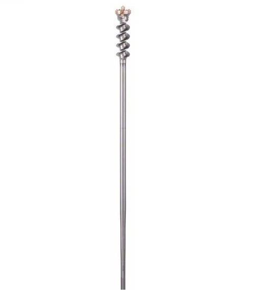 Сверло Bosch SDS max-9 BreakThrough 55X850мм 16185964581618596458 Сверло Bosch SDS max-9 BreakThrough 55X850мм 16185964581618596458Бур SDS-max проломной BOSCH 1618596458 Колоколообразная сверлильная головка с ассиметрично расположенными хвостовиками из твердого сплава и центральной режущей кромкой HM Большая подающая спираль, конический хвостовик.Очень большой срок службы. Для отверстий больших диаметров (45-80 мм) в бетоне, кирпичной кладке и силикатном кирпиче, особенно для внешних подсоединений кабелей и трубопроводов Важно: различные диапазоны диаметров устанавливать только в соответствующие классы перфораторов, так как в противном случае есть опасность перегрузки и выхода инструмента из строя