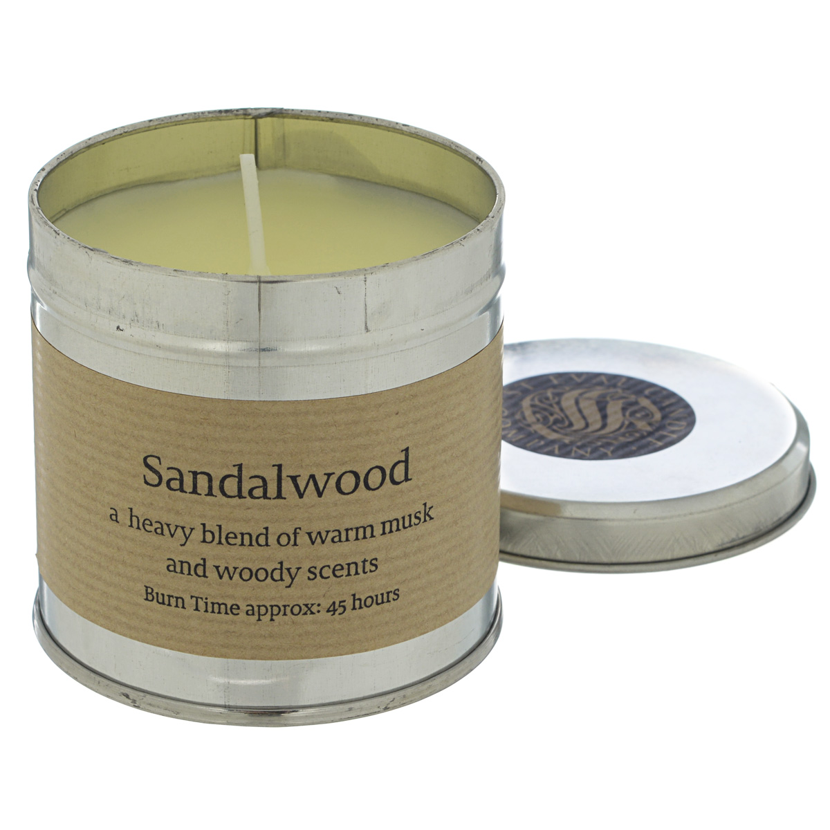St Eval candle Сандаловое дерево ароматическая свеча в алюминии, 45 часовS-TIN/SA St Eval candle Сандаловое дерево ароматическая свеча в алюминии, 45 часовS-TIN/SAПридающий силы сладкий аромат сандалового дерева на базе мускуса. Свечи St Eval candle производятся вручную из природного воска в традиционном английском стиле, который давно уже стал бестселлером во всем мире.
