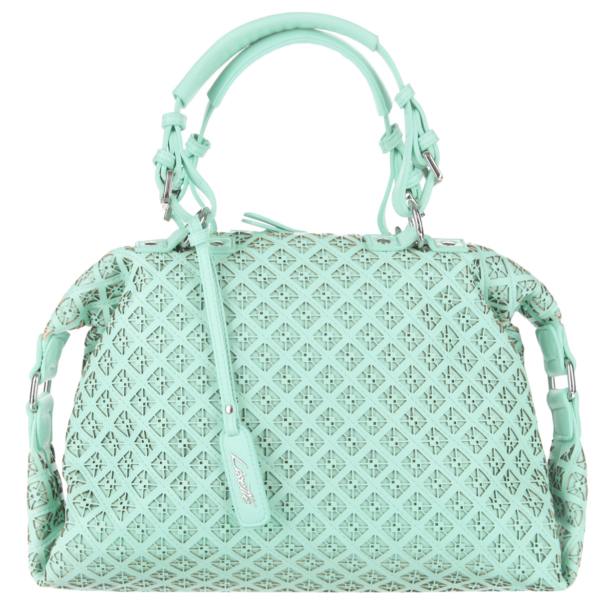 Сумка женская Lisette, цвет: голубой. 12-R38319A12-R38319A Сумка женская Lisette, цвет: голубой. 12-R38319A12-R38319AИзысканная женская сумка Lisette выполнена из высококачественной искусственной кожи и декорирована перфорацией. Сумка закрывается на пластиковую застежку-молнию. Внутри - большое отделение, небольшой втачной кармашек на застежке-молнии и два накладных кармашка для телефона, мелочей. В дно вставлен специальный уплотнитель, который предотвращает провисание сумки. В комплекте съемный плечевой ремень регулируемой длины. Роскошная сумка внесет элегантные нотки в ваш образ и подчеркнет ваше отменное чувство стиля.